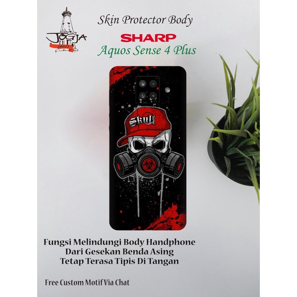 Dapat 2 PCS Garskin HP Sharp Aquos Sense 4 Plus Motif skull - Free Custom Via Chat