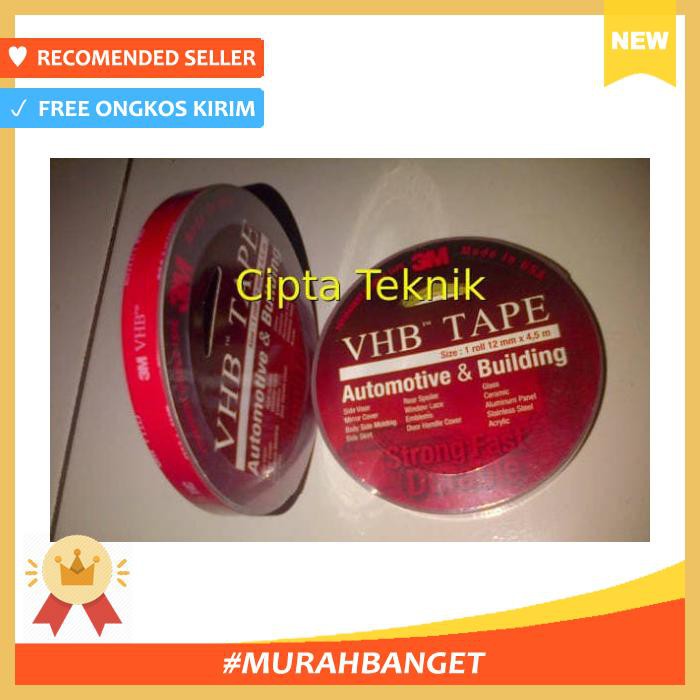 

Selotip & Double Tape - Double Tape Vhb 3M (12Mm X 4,5M) - Pengikat & Perekat