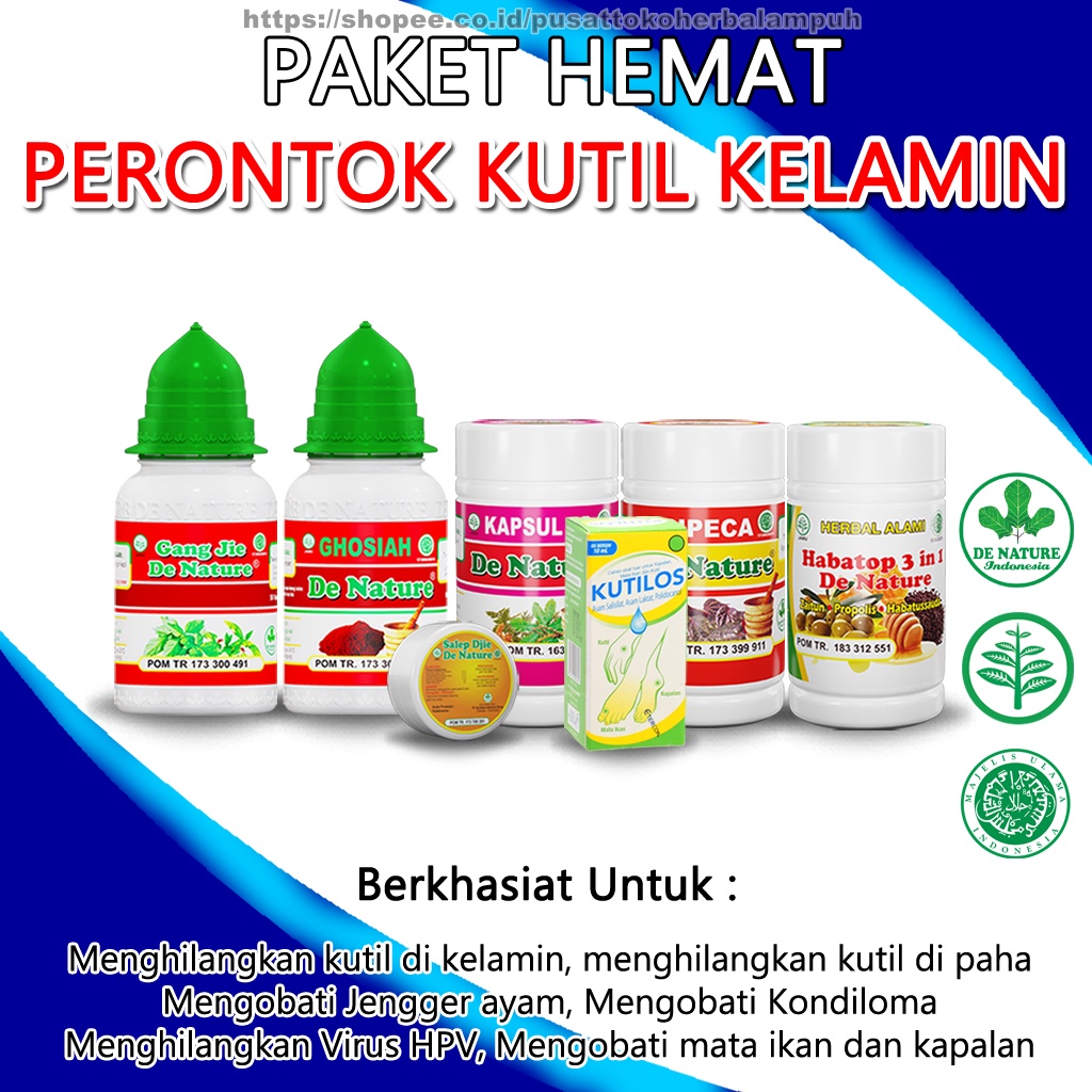 Obat Kutil Kelamin Jengger Ayam Kondiloma Akuminata HPV Pria Wanita Asli DeNature 100%Herbal Obat He