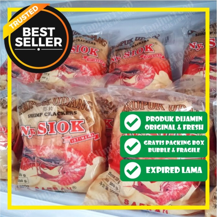 

MURAH Ny. Siok - Krupuk Kerupuk Udang Oval / Shrimp Crackers 500gr