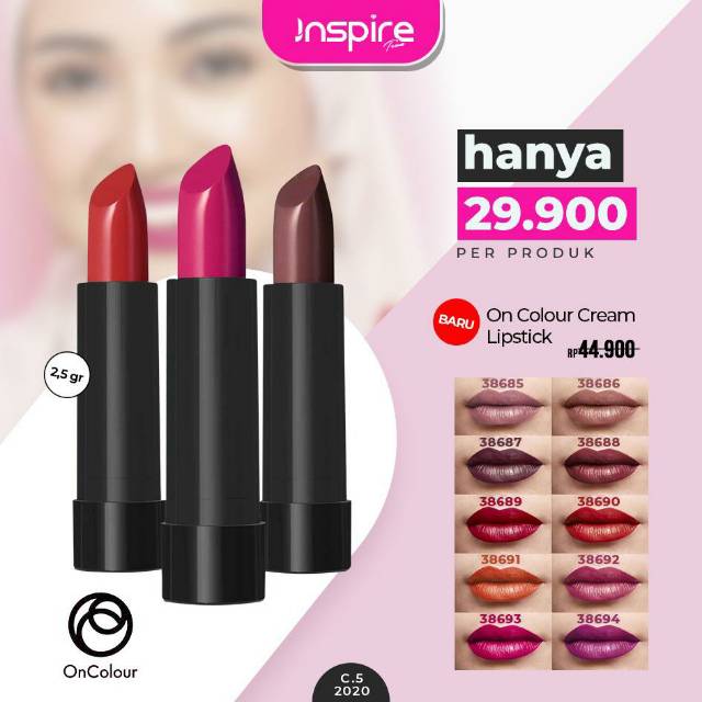 OnColour Cream Lipstick / lipstik / oriflame lipstick / oriflame lipstik / lipstik murah