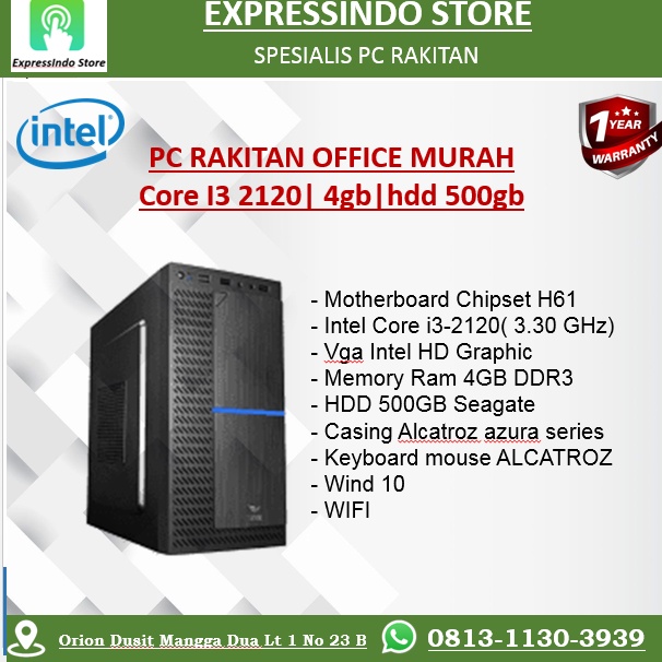 PC RAKITAN KANTOR  CORE I3 2120 MURAH