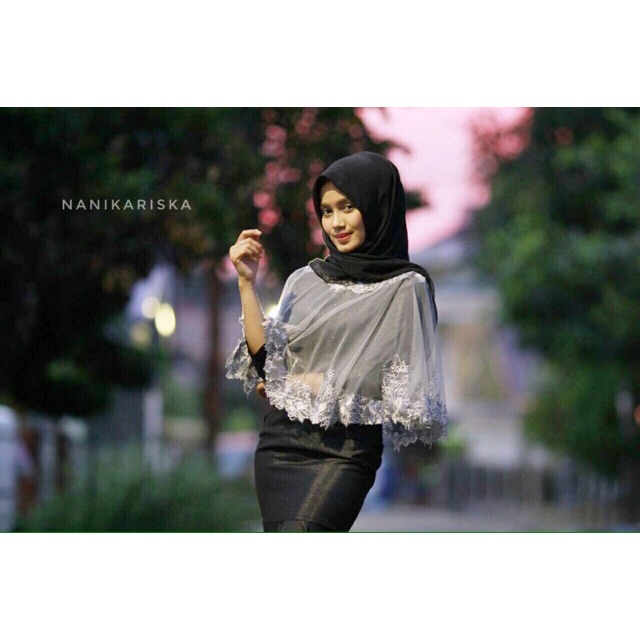 Bolero brokat silver