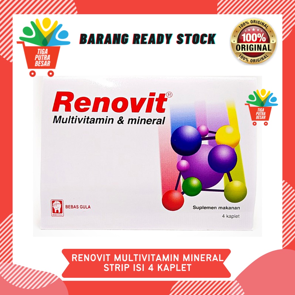 RENOVIT MULTIVITAMIN &amp; MINERAL 1 STRIP 4 KAPLET SUPLEMEN KESEHATAN