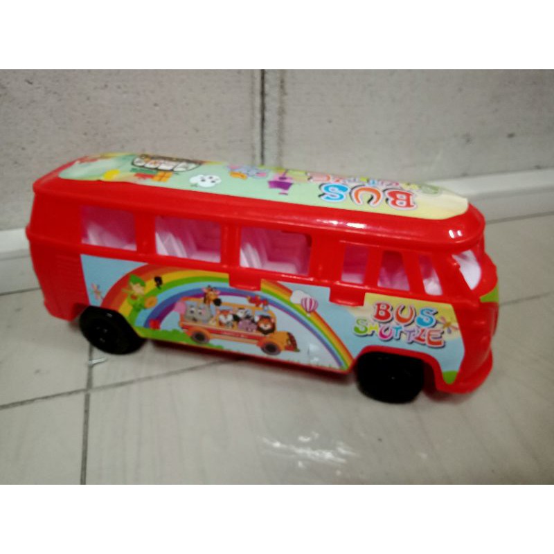 LT 109 - MURAH!! Mainan anak school bus I bis warna warni  ditarik meluncur LT109