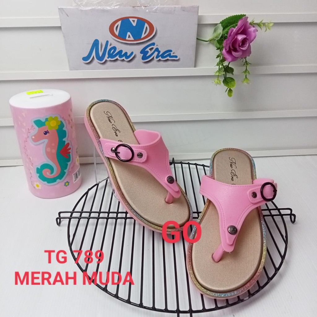 gof NEW ERA TG 789 Sandal Japit Karet Anak Perempuan Tanggung Sendal Anti Slip Original