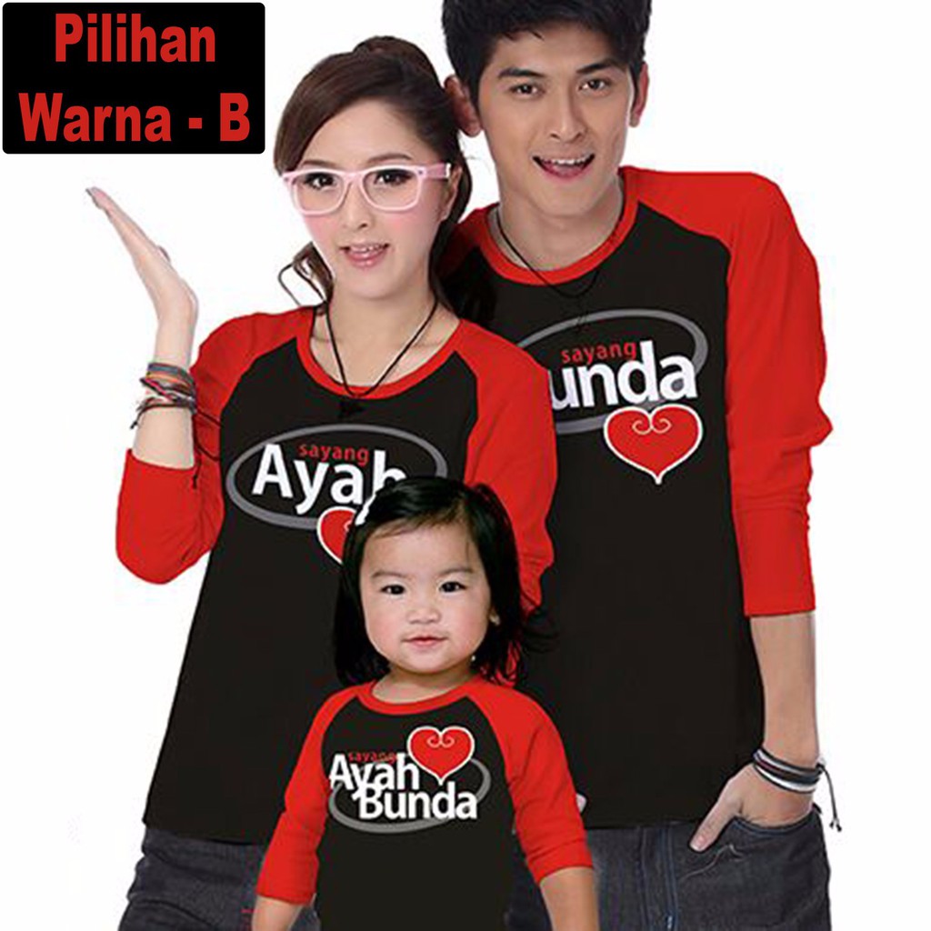 Baju Kaos Love My Family Keluarga Pasangan Couple Anak Bunda Ayah