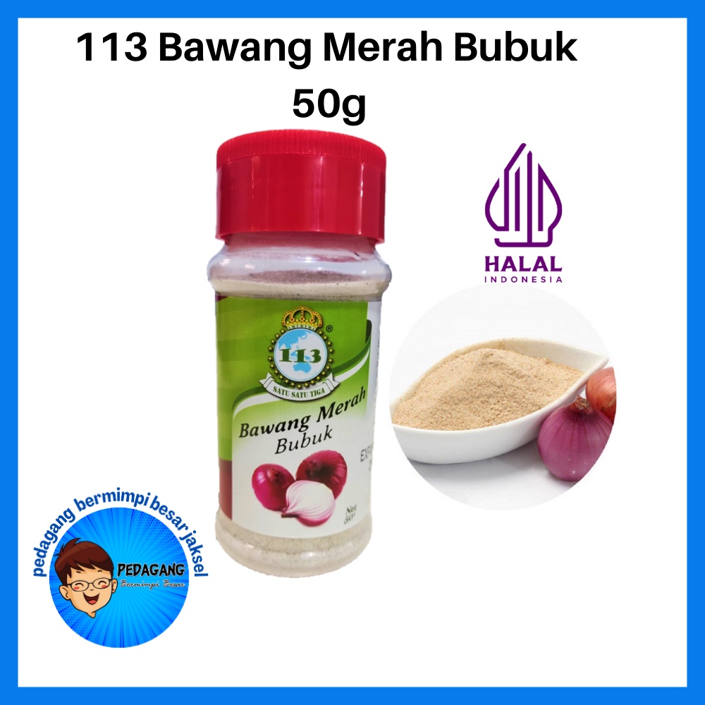 

113 Bawang Merah Bubuk 50g / Bumbu Dapur / Penyedap Rasa/ Rempah Rempah/ Bumbu Masak