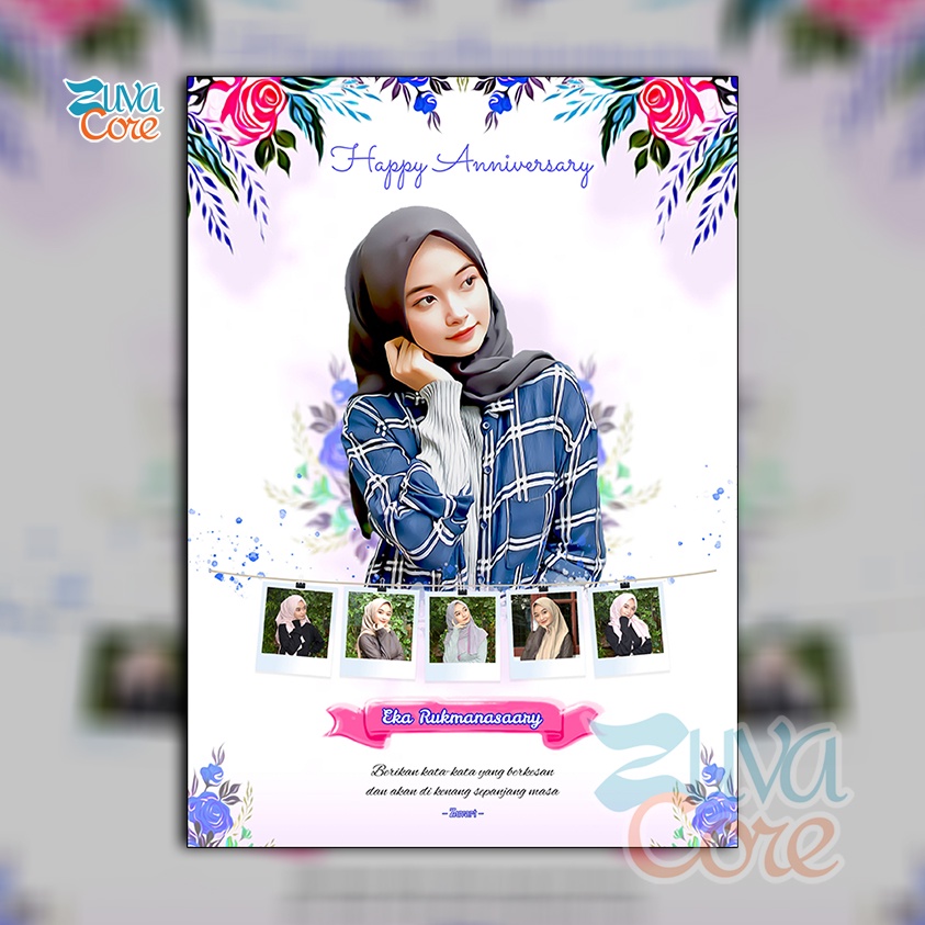 DESAIN FOTO HIASAN DINDING untuk KADO ULTAH KADO WISUDA UCAPAN WEDDING KADO PERNIKAHAN SKETSA CETAK 