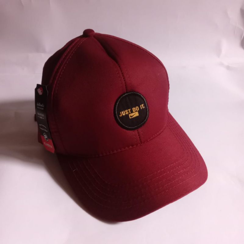 topi baseball just do it merah