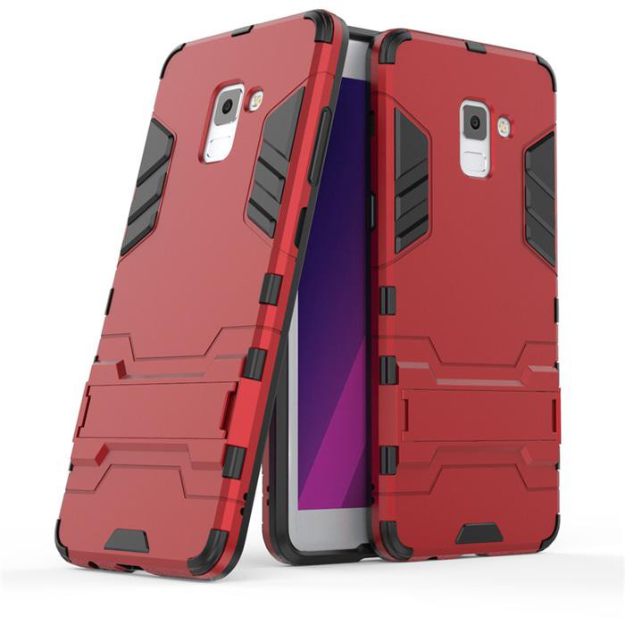 Case Samsung A8 2018 Ironman Hybrid With Kick Stand Keren