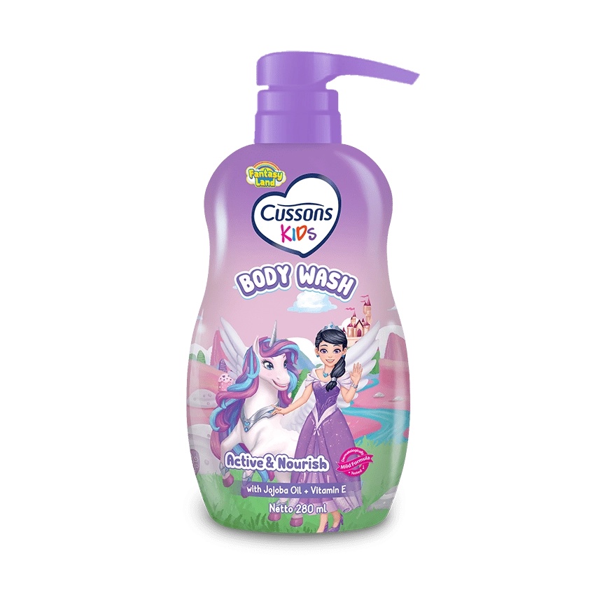 Cussons Kids Body Wash Unicorn Active &amp; Nourish Sabun Mandi 280ml