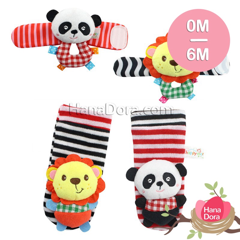 Happy Monkey Wristpals and Socks Set - Lion Panda