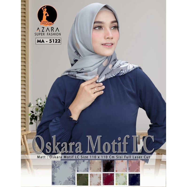 (GROSIRJAYA32) HIJAB LASERCUT AZARA VOAL MOTIF