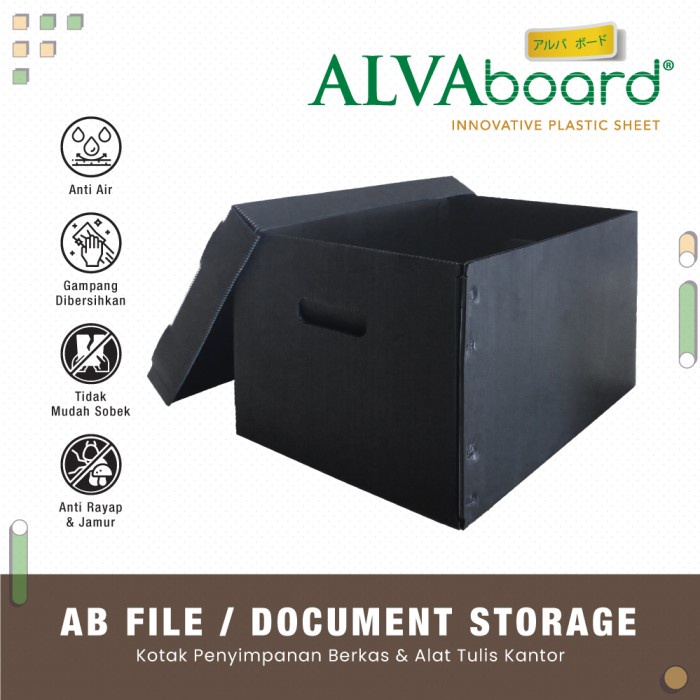 

CODE0D3 ALVAboard Box Dus Kotak Arsip Dokumen File Kantor 36,5x26,5x24 Cm