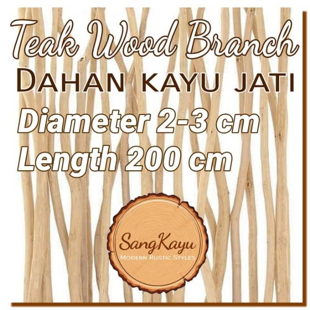 Teak Wood Branch 200 dahan ranting kayu jati macrame craft dekorasi