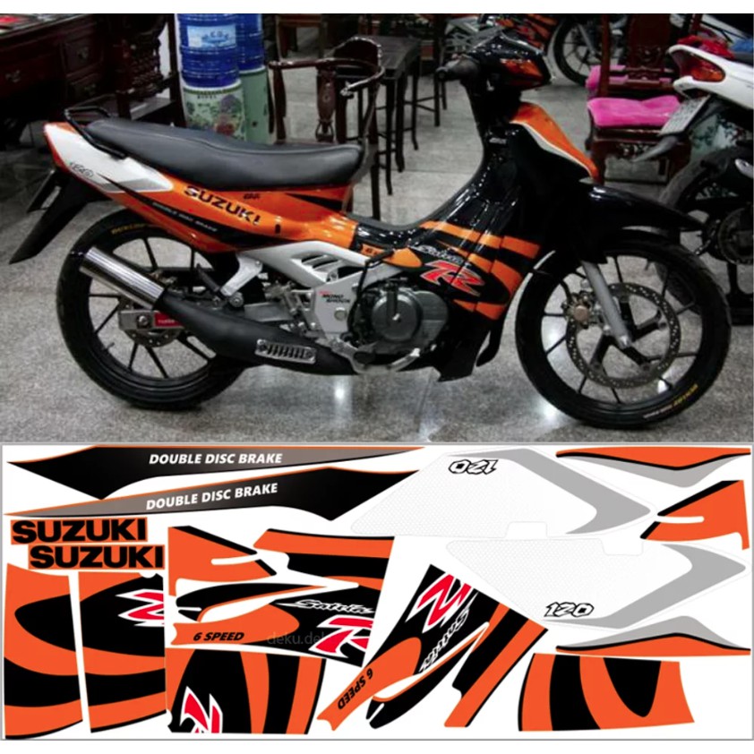 Striping Satria R Lumba Orange Hitam Bisa Cod Dan Tahan Clear Shopee Indonesia