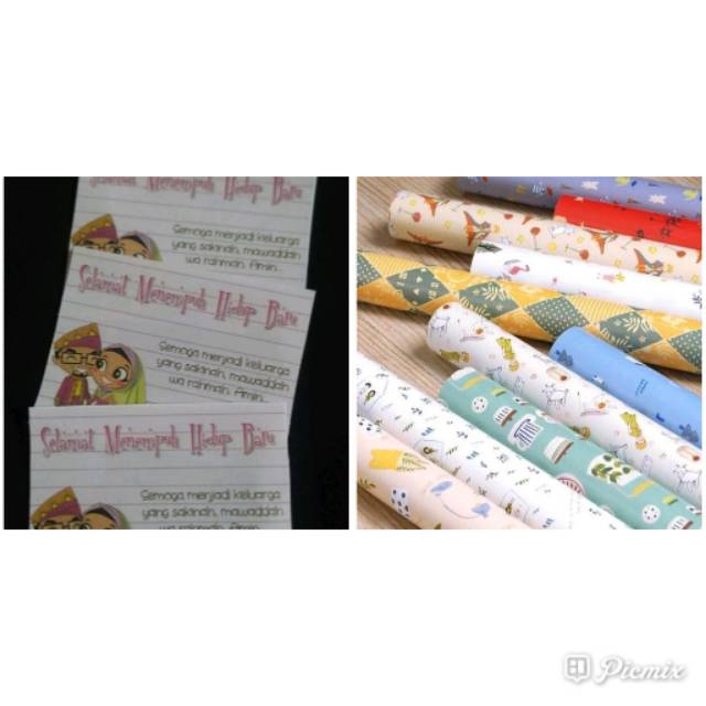 

Kertas kado + kartu ucapan