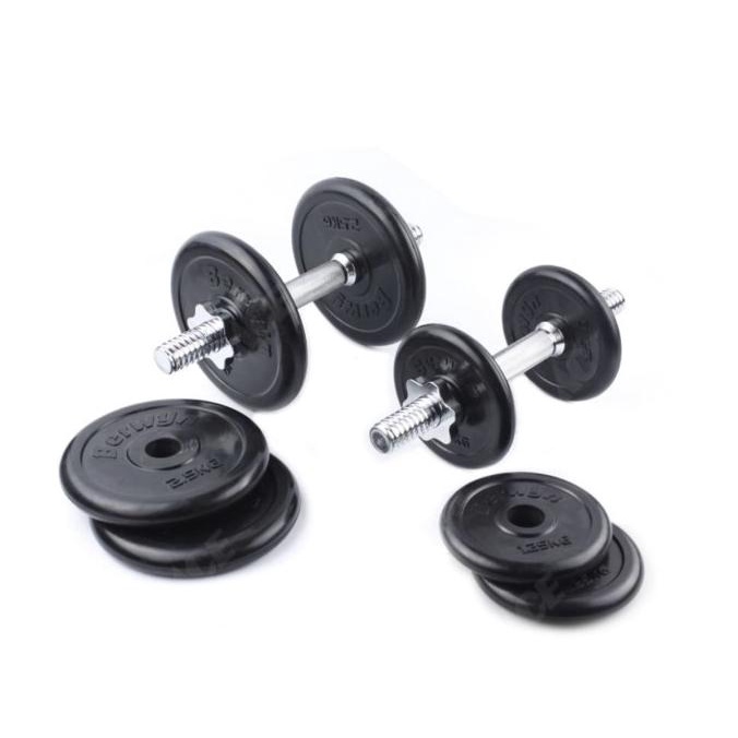 paling diminati] Berwyn Dumbell fitnes set karet Rubber 20 kg