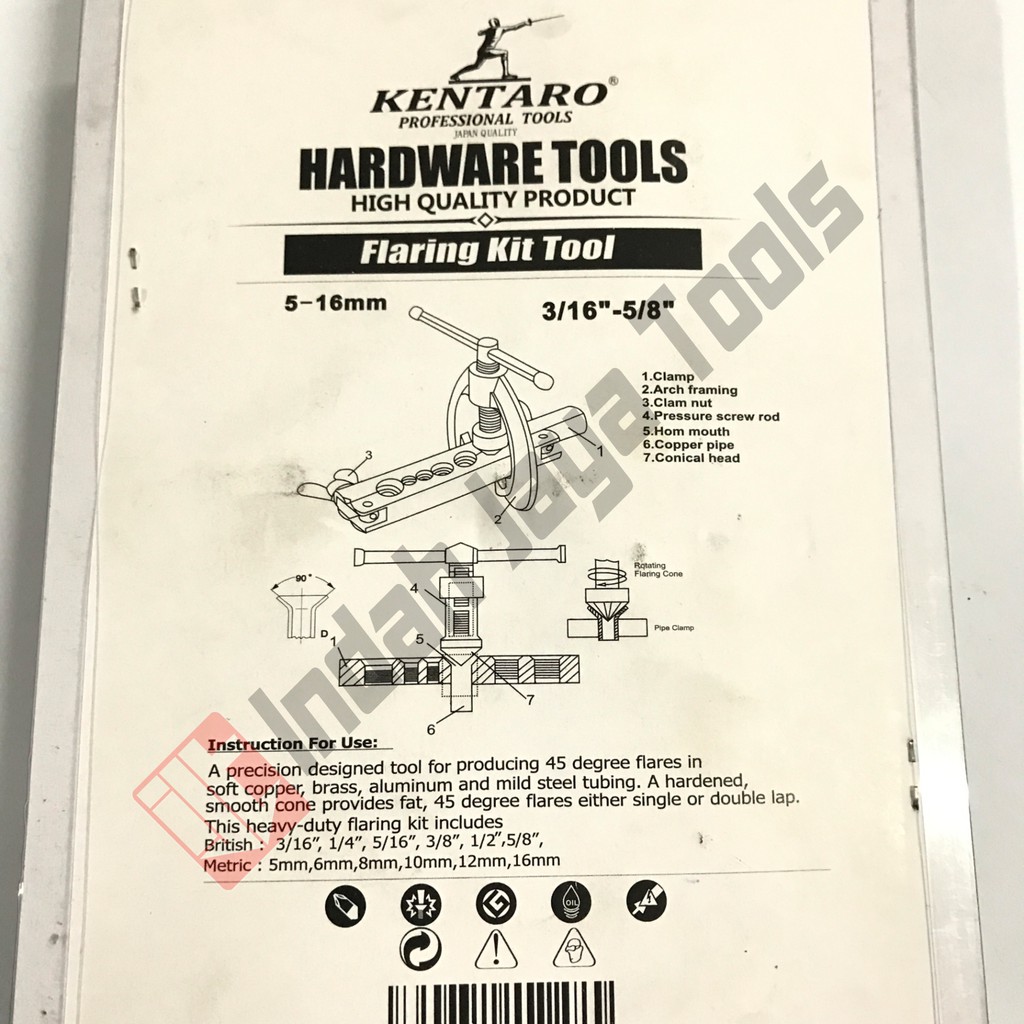 KENTARO Flaring Kit Tool 5 - 16 mm Single - Pemekar Pipa AC