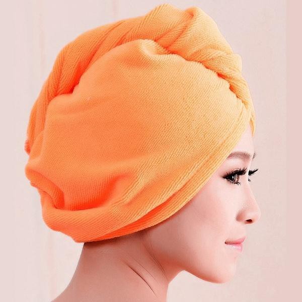 Handuk Kepala / Handuk Keramas Microfiber / Lap Pengering Rambut Praktis Dan Cepat