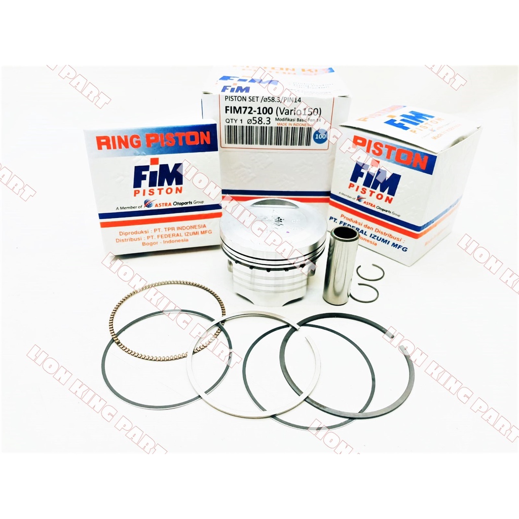 PISTON KIT VARIO 150 PCX 150 FIM72 FIM 72 PIN 14-1
