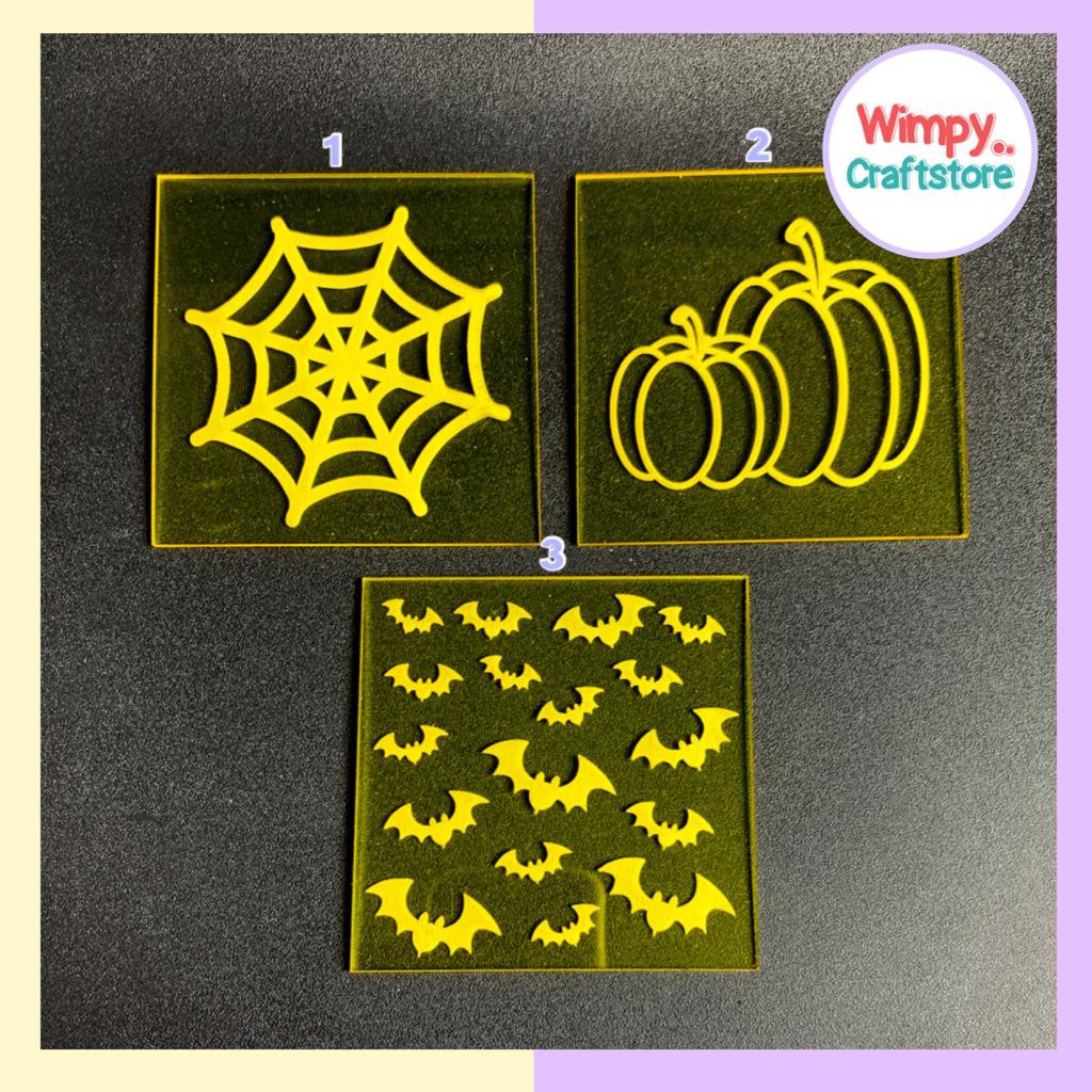 

Wimpy Texture Tiles Halloween Cetakan Stamp Clay Texture Sheet Halloween