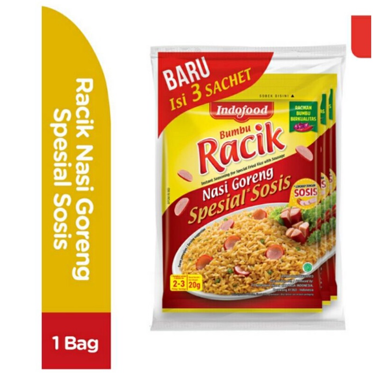 

Racik Bumbu Instan Nasi Goreng Spesial Sosis 3 x 20 g
