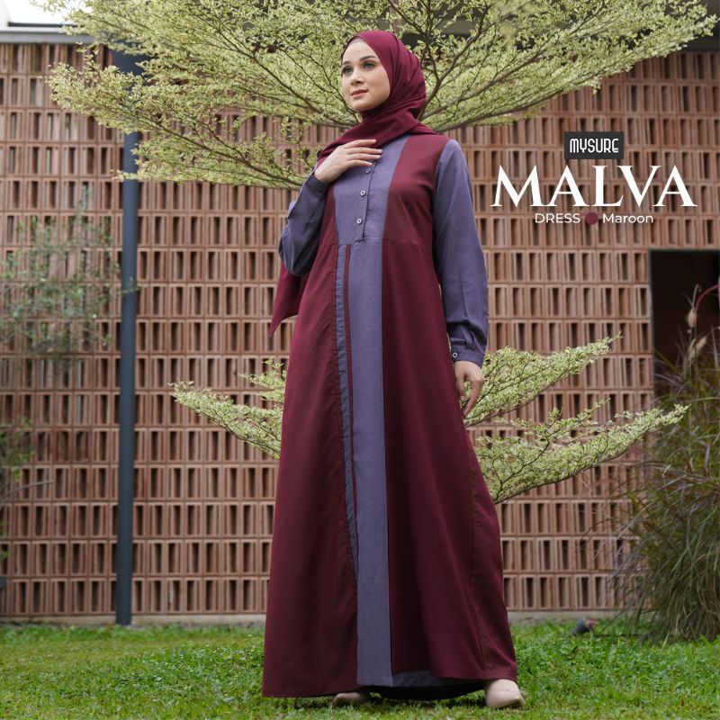 Baju Gamis Dress Malva Pakaian Muslimah