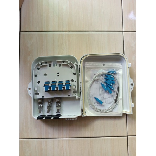 odp mini 8core lengkap splitter 1-8 plc sc upc