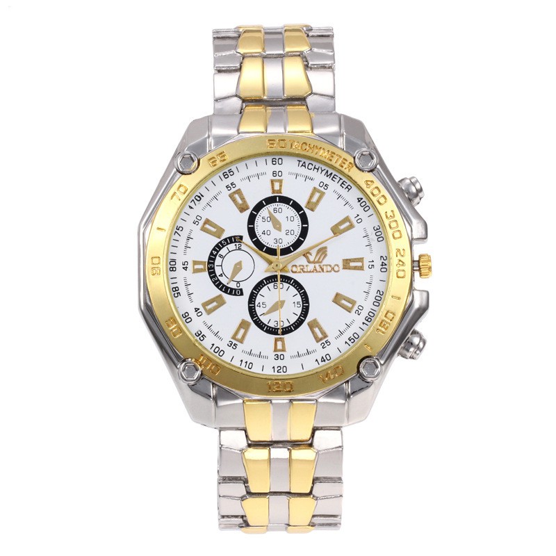 Jam Tangan Pria Premium ORLANDO 02 TWO TONE Korea Fashion Men Analog HIGH QUALITY watch