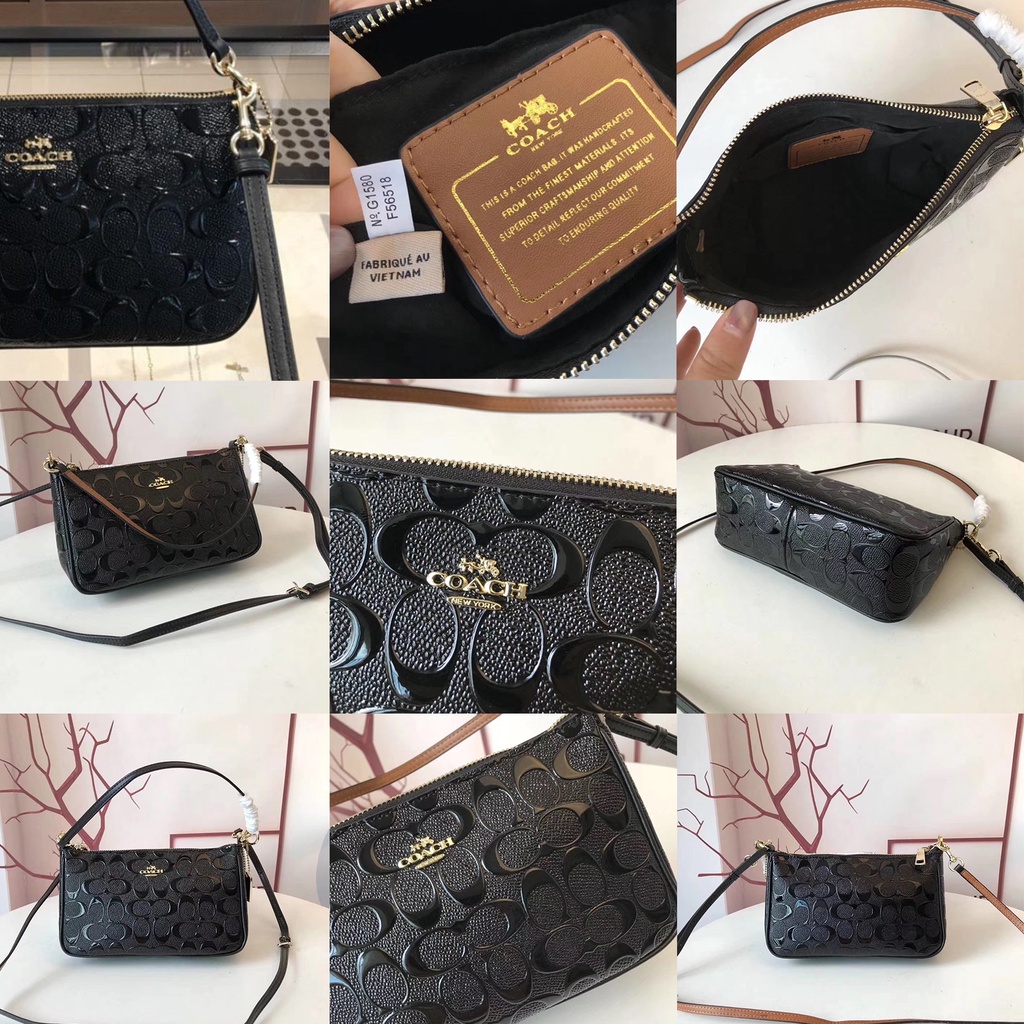 56518 coach  Shoulder belt  Shiny patent leather material  Lady's shoulder bag crossbody bag hand bag