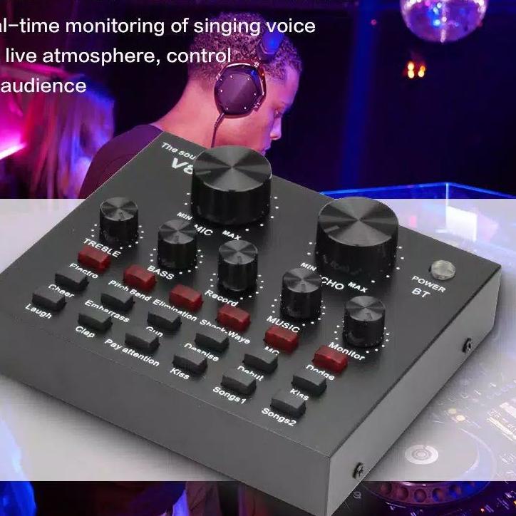 ☉ V8 Sound Card Mixer Soundcard V8 Audio Sound Card External ❆