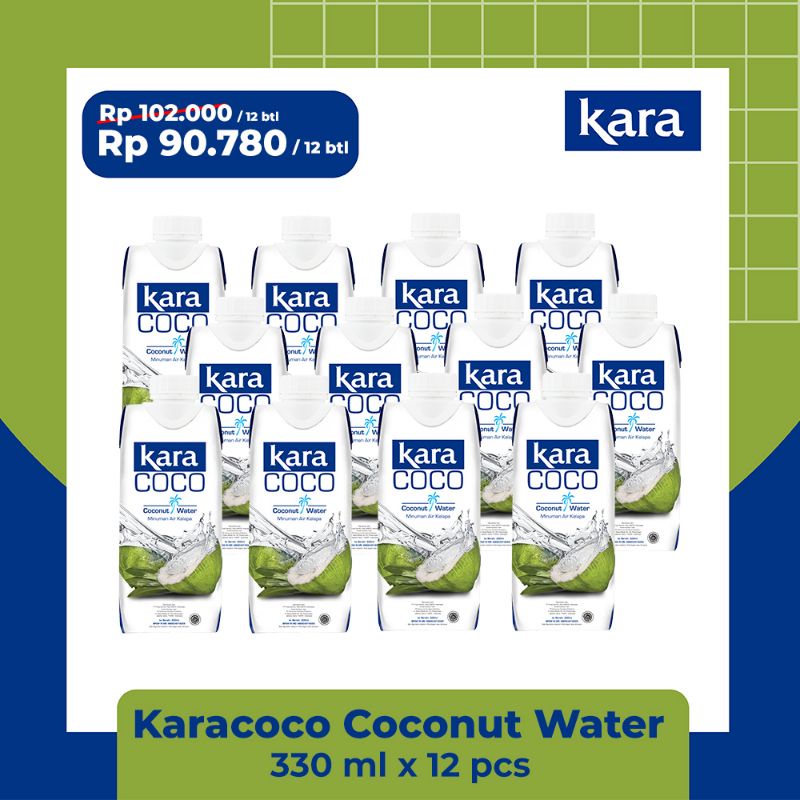 

Air Kelapa / KARA Coco Coconut Water 330 ml x 12 Pcs
