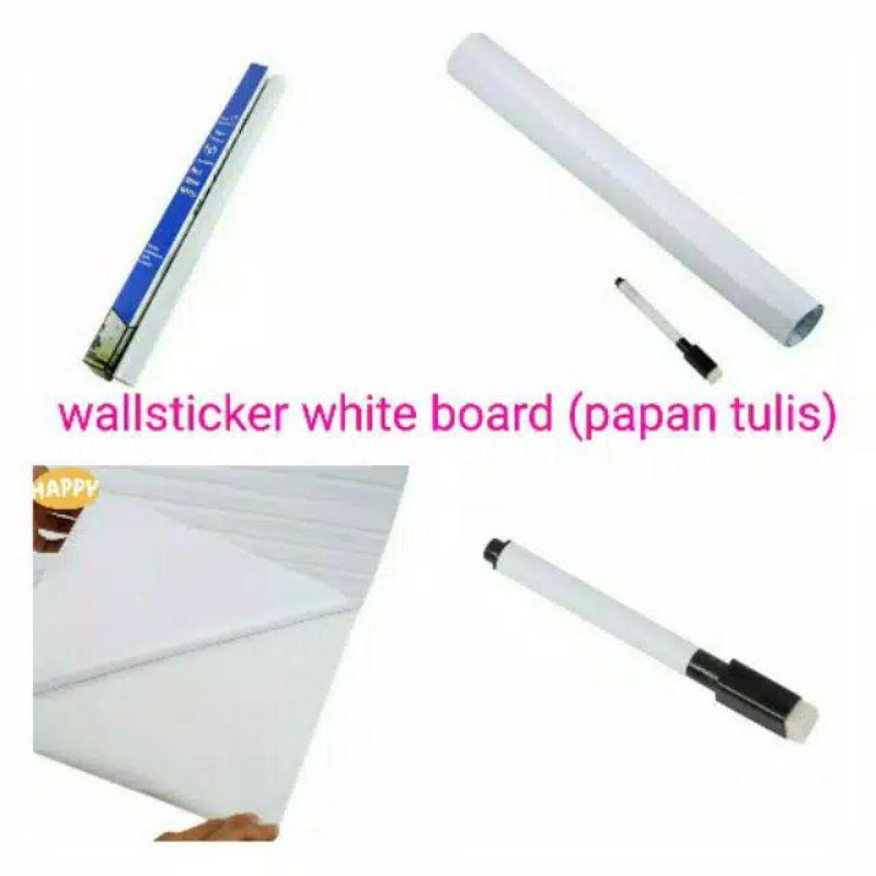 

White Board Wallsticker ( Papan Tulis ) Minimalis Putih