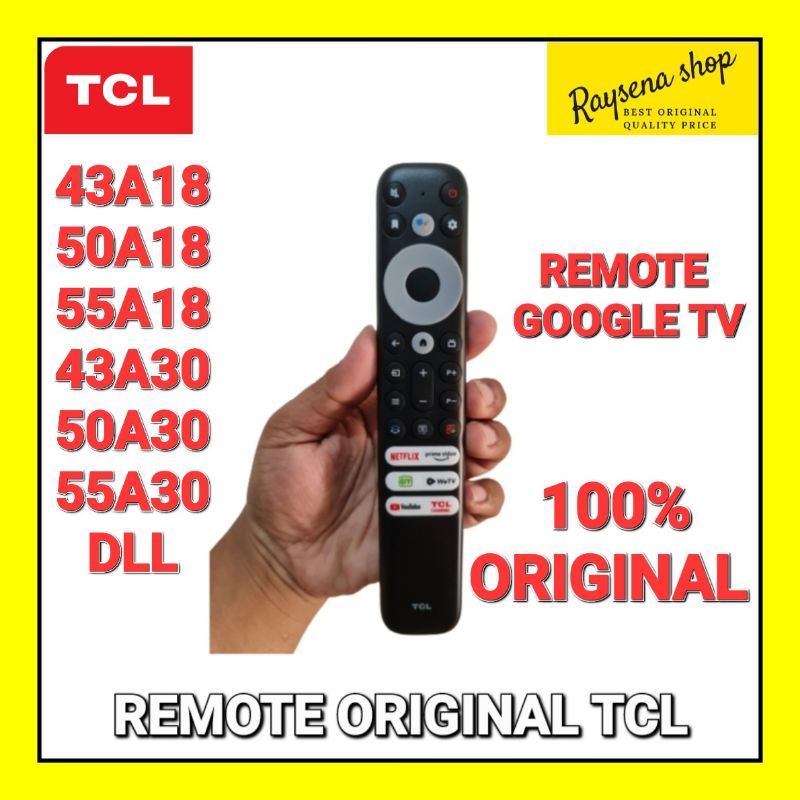 REMOTE TCL GOOGLE TV 43A30 50A30 55A30 ORIGINAL GOOGLE TV REMOTE A30 REMOTE A18