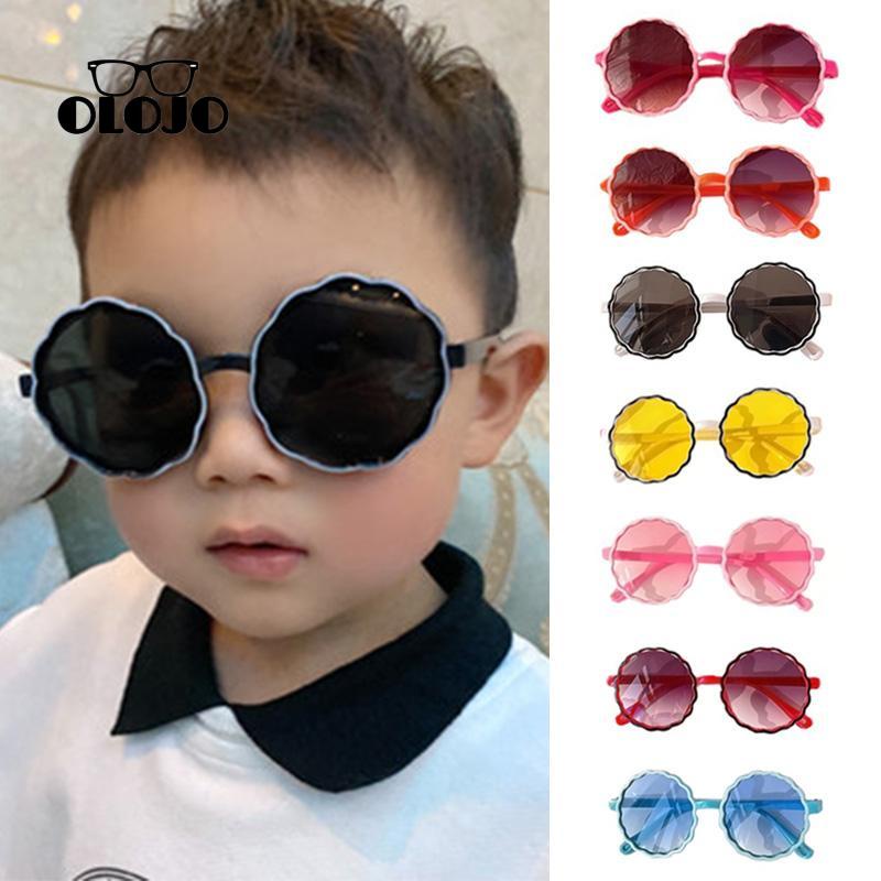 【COD】Kacamata Anak New Trend/Fashion Anak Terbaru Bulat Kacamata Hitam Motif UV protection High Quality Import Kacamata