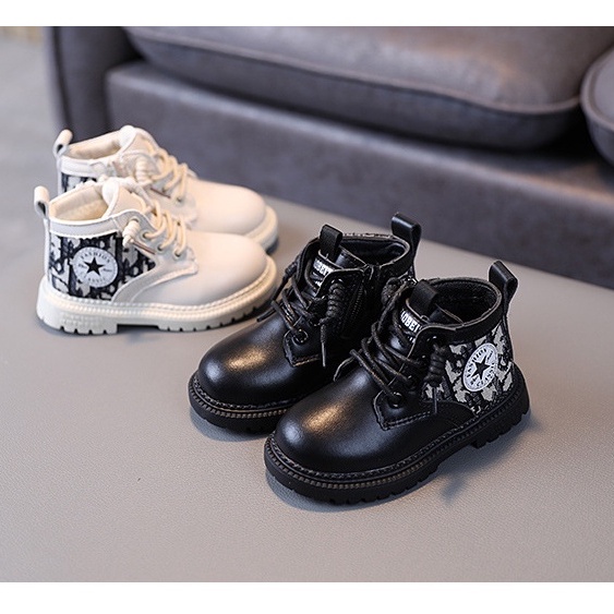 READY COD!! Sneakers anak keren korean style hitam &amp; putih / sepatu anak unisex / sneaker anak lakilaki GOOD QUALITY