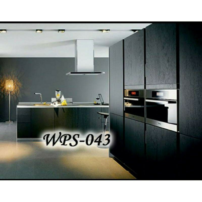 Wallpaper Dinding Motif Kayu Serat Hitam 9sd10m x 45cm