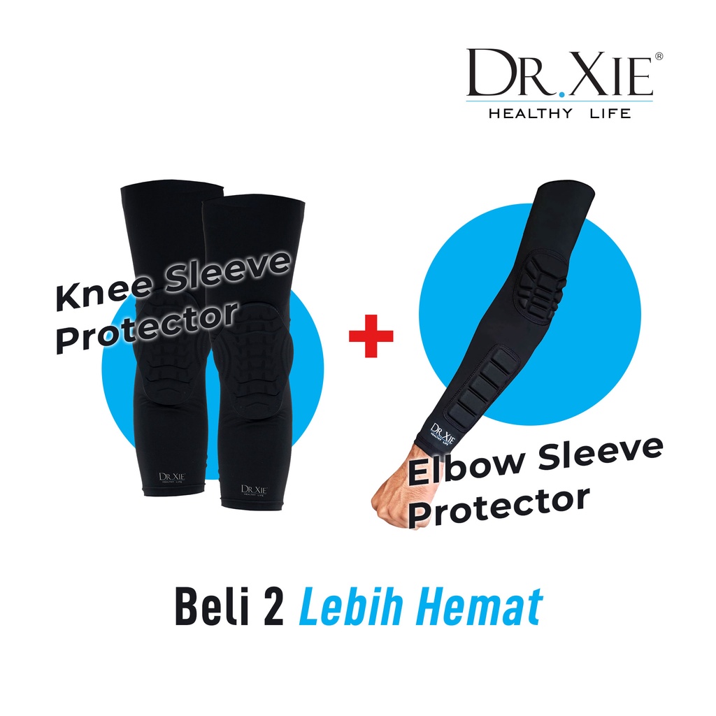 Bundling Elbow Sleeve Protector/ Pelindung Siku Olahraga Fitnes & Knee Protector/Pelindung Lutut Bas