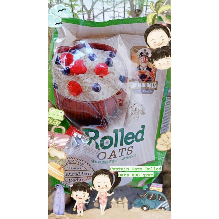 

CAPTAIN OATS ROLLED OATS 800 gram HIJAU
