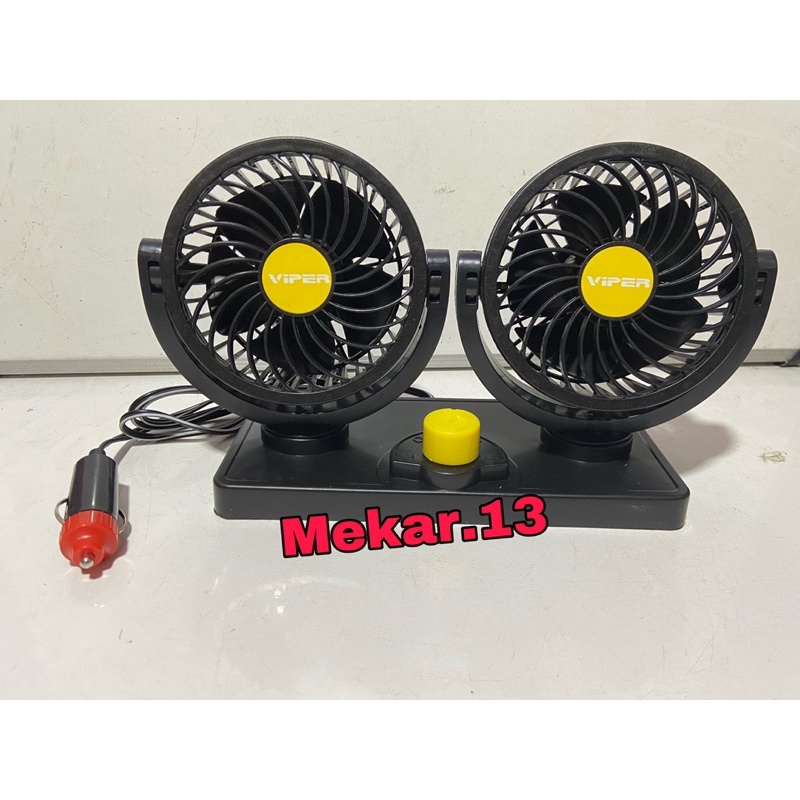 Kipas Angin Mobil Double Fan Headed Viper 12 Volt Vp-T304