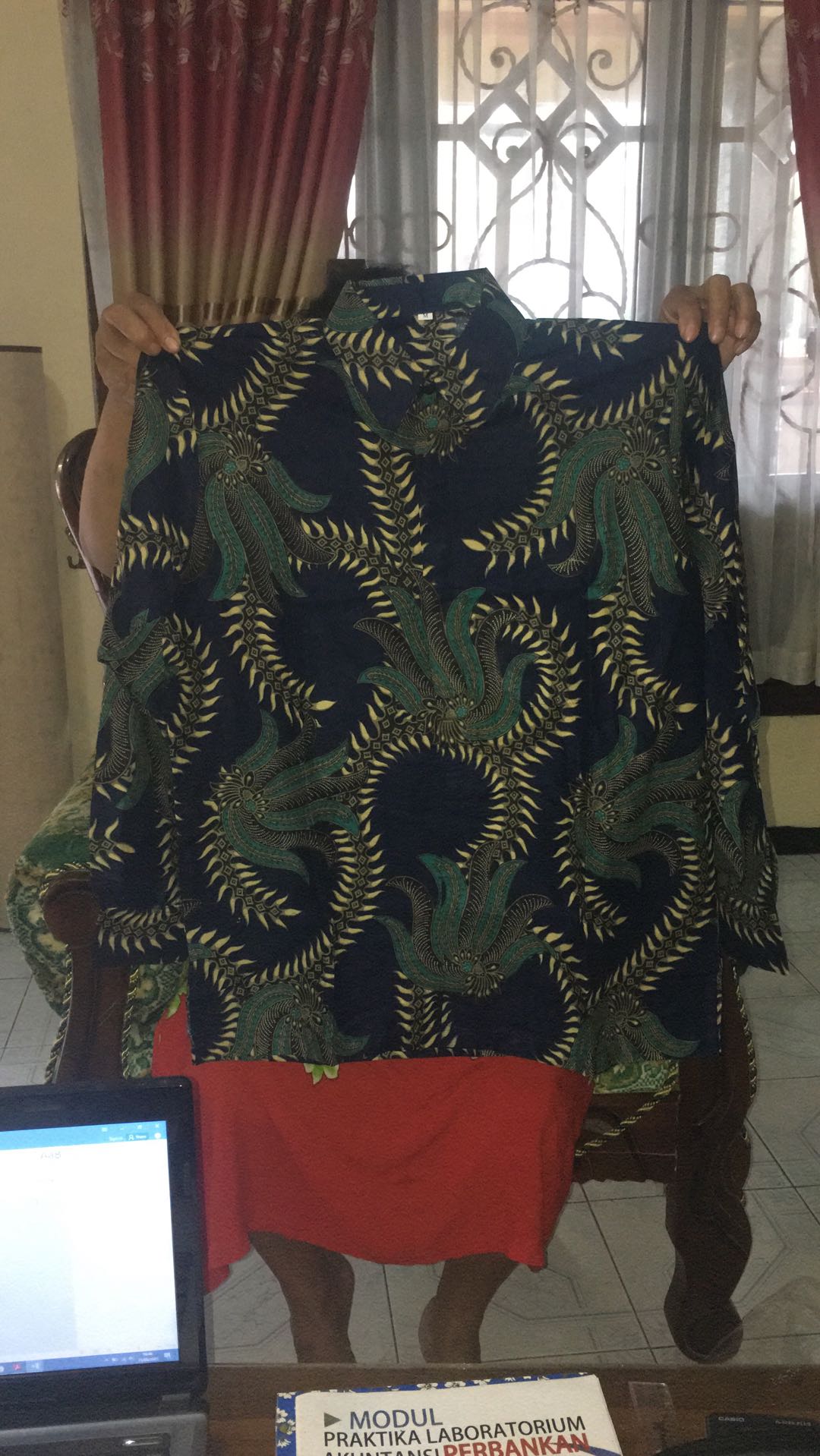 Kemeja Batik Pria Lengan Panjang • Kobis Navy • Baju Batik Pria • Atasan Batik Pria