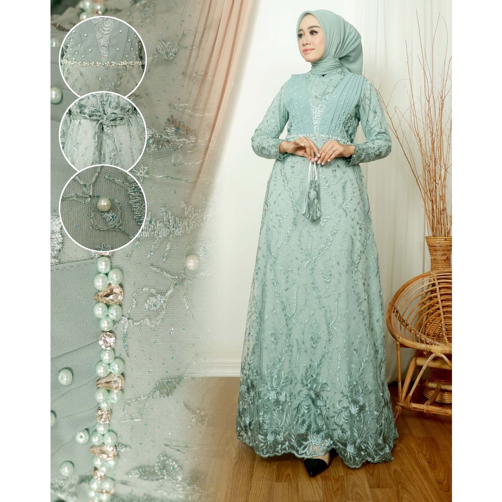 Gamis Novella / Kebaya Modern / Kebaya Pesta Wisuda Nikahan / Gamis Pesta Wisuda Nikahan / Outfit Kebaya Gamis Kekinian / Pakaian Wanita / Atasan Kebaya