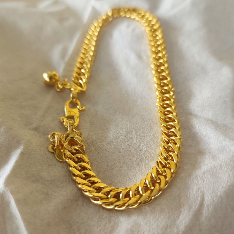 Gelang Lipan Mini Berlapis Emas 24k