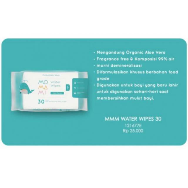 Momami  water baby wipes 30 s / tisu