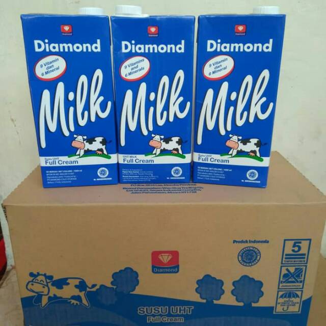 Jual Susu UHT Diamond 1 liter (1000 ml) Indonesia|Shopee Indonesia