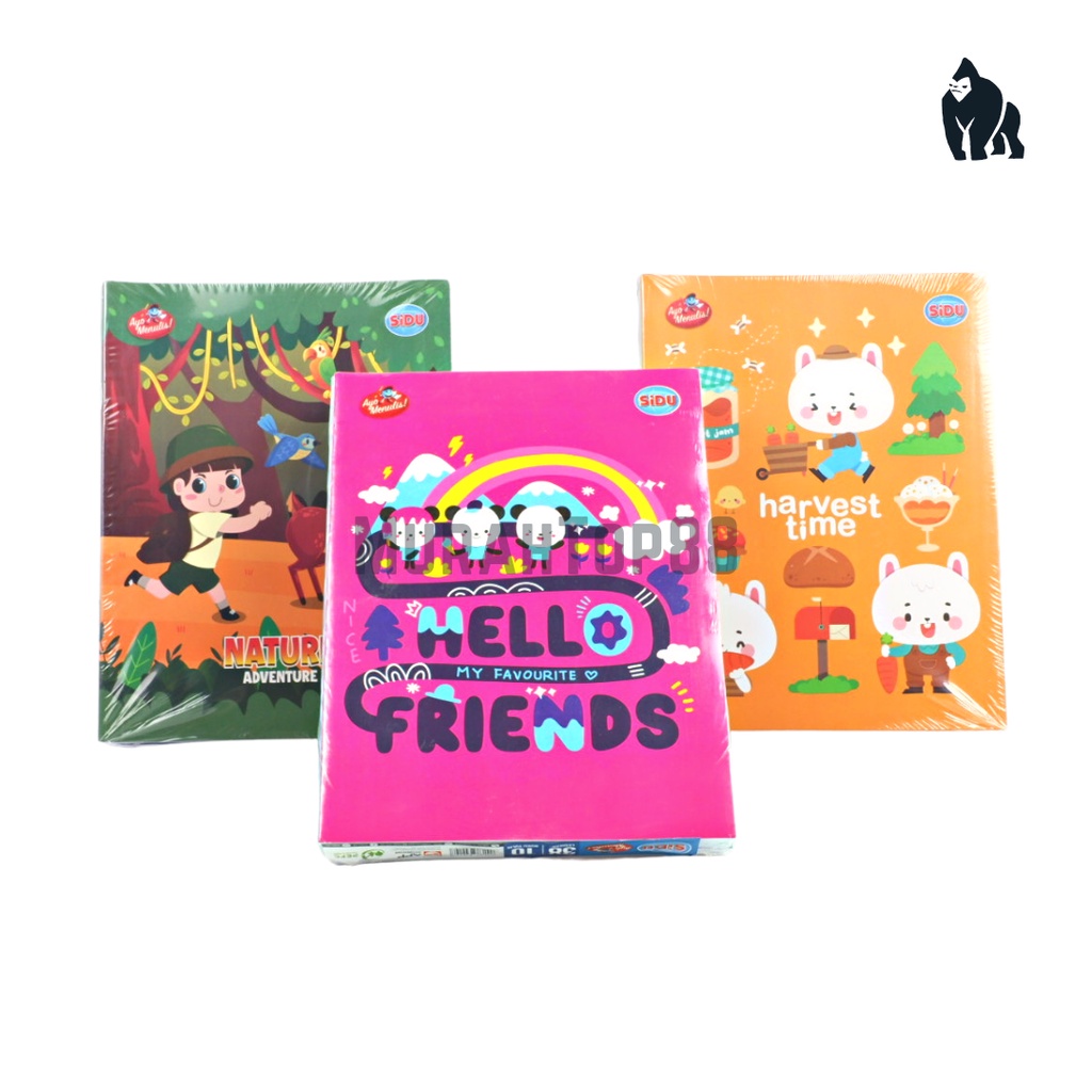 

HJK Buku Tulis Sidu 38 Lembar / Buku Sekolah Anak Karakter Sinar Dunia [PER PACK ISI 10 PCS]