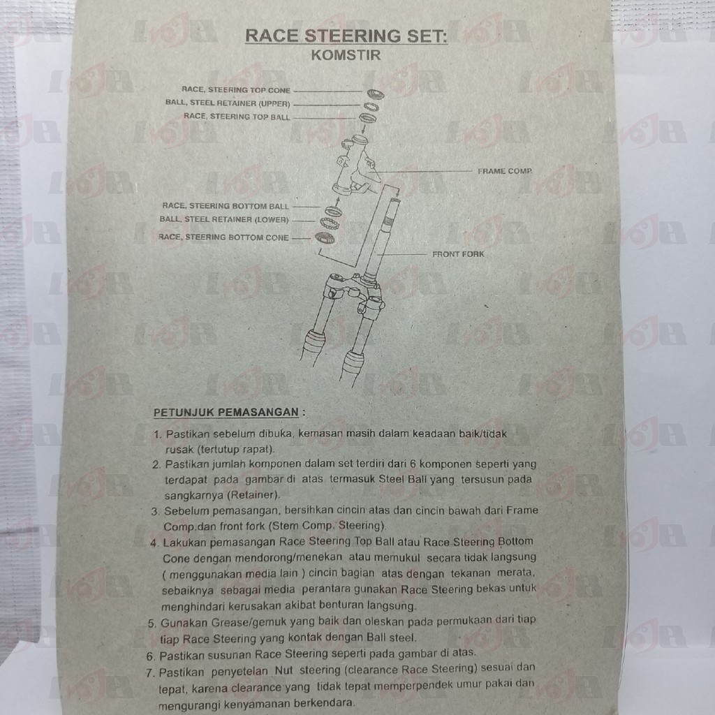 Aspira Komstir Vixion R15 Motor Sport Yamaha Bearing Laher Stang Stir Motor