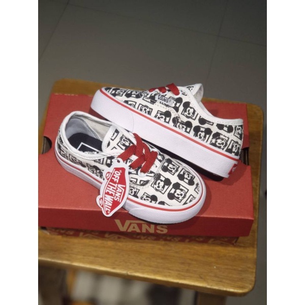 SEPATU ANAK VANS MICKEY AUTHENTIC TALI MERAH PREMIUM HIGH QUALITY SEPATU ANAK VANS MICKEY